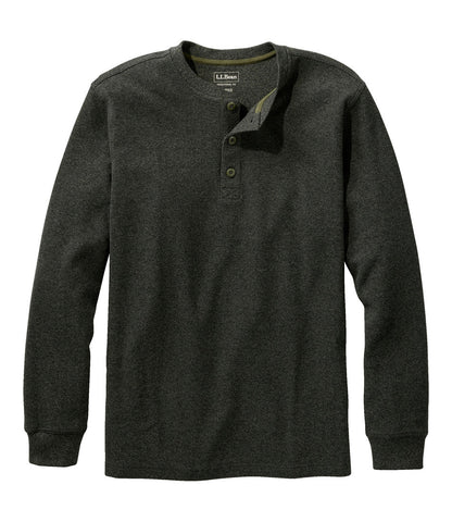 Men's Unshrinkable Mini-Waffle Henley, Long-Sleeve Traditional Fit | L.L.Bean for sale