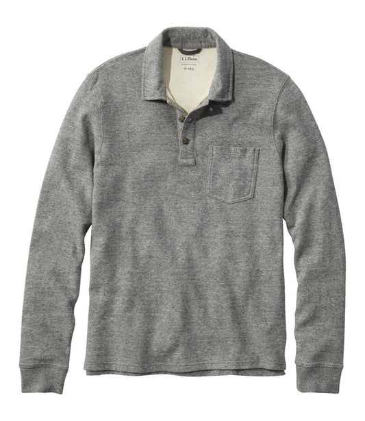 Men's Washed Cotton Double-Knit Polo, Long-Sleeve | L.L.Bean online