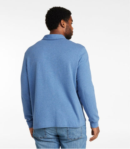 Men's Washed Cotton Double-Knit Polo, Long-Sleeve | L.L.Bean online