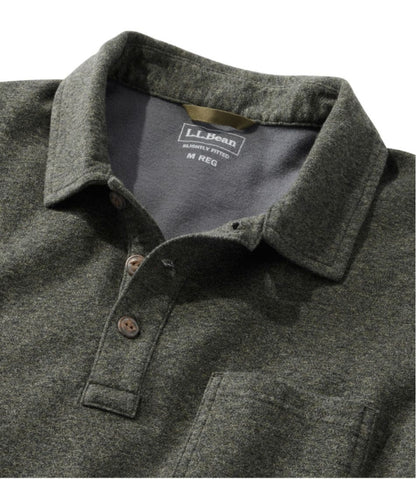 Men's Washed Cotton Double-Knit Polo, Long-Sleeve | L.L.Bean online