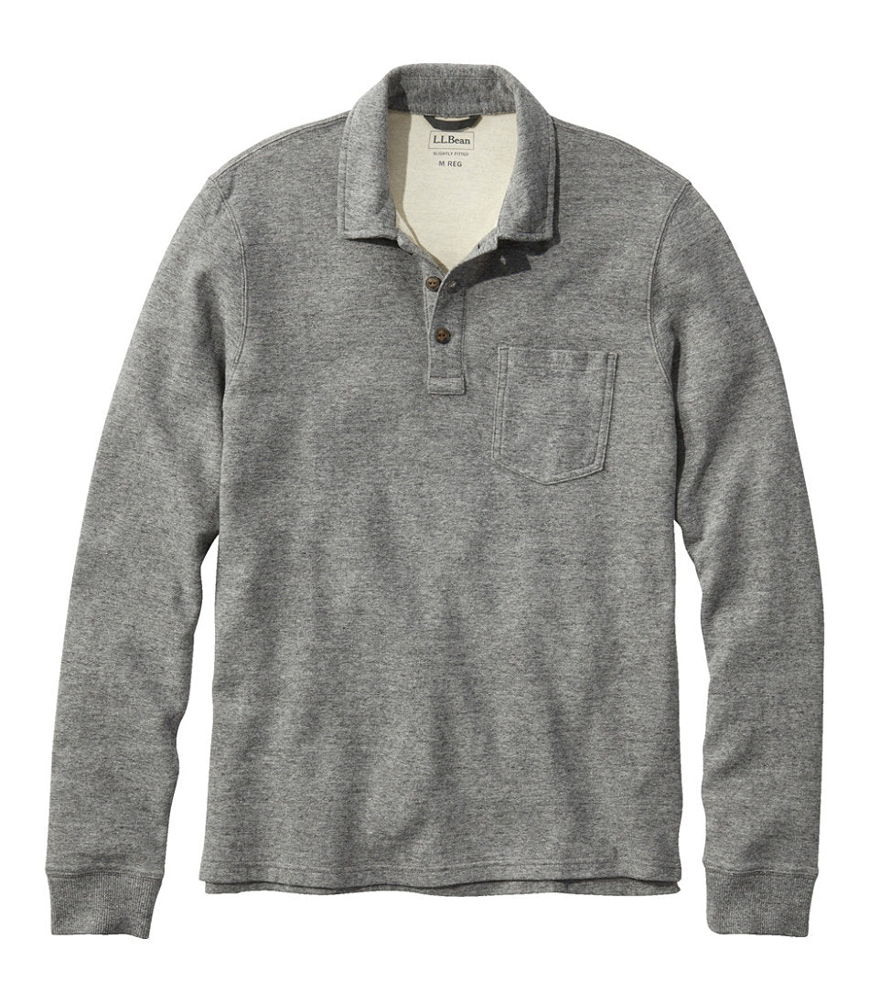 Men's Washed Cotton Double-Knit Polo, Long-Sleeve | L.L.Bean online