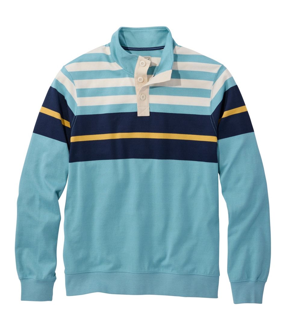 Men's Bean's Vintage Soft Rugby, Mockneck, Chest Stripe | L.L.Bean US