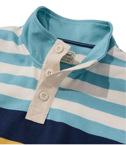 Men's Bean's Vintage Soft Rugby, Mockneck, Chest Stripe | L.L.Bean US