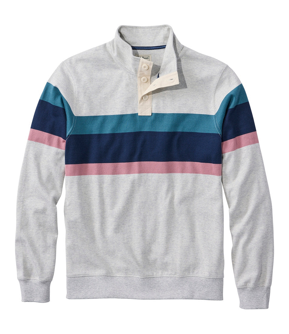 Men's Bean's Vintage Soft Rugby, Mockneck, Chest Stripe | L.L.Bean US