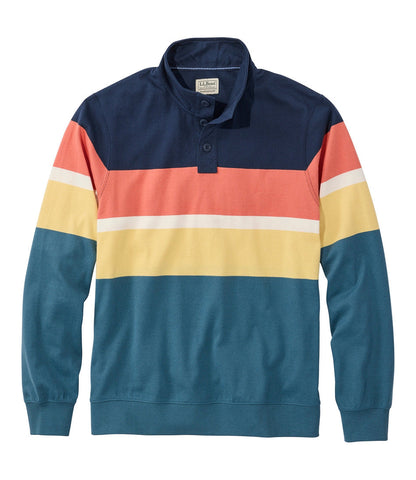 Men's Bean's Vintage Soft Rugby, Mockneck, Chest Stripe | L.L.Bean US