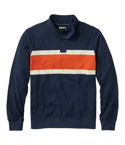 Men's Bean's Vintage Soft Rugby, Mockneck, Chest Stripe | L.L.Bean US