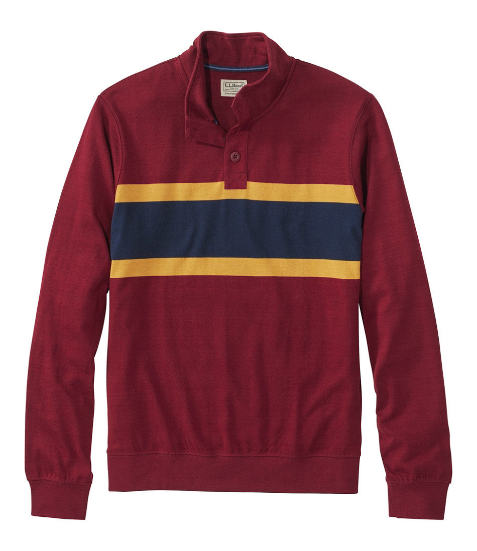Men's Bean's Vintage Soft Rugby, Mockneck, Chest Stripe | L.L.Bean US
