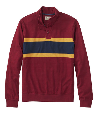 Men's Bean's Vintage Soft Rugby, Mockneck, Chest Stripe | L.L.Bean US