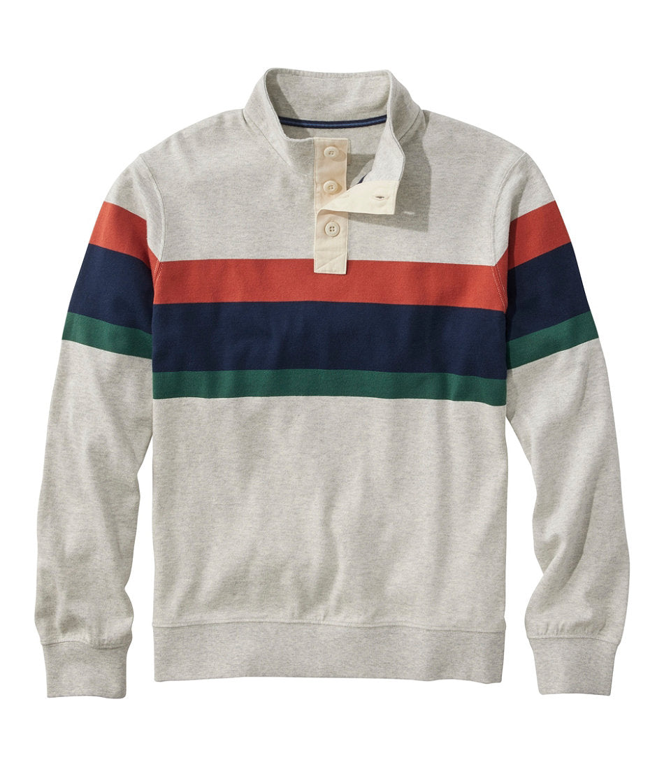 Men's Bean's Vintage Soft Rugby, Mockneck, Chest Stripe | L.L.Bean US
