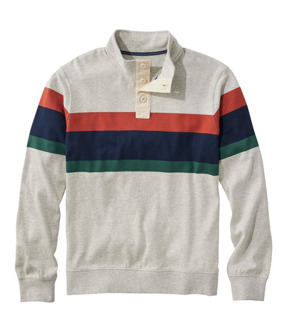 Men's Bean's Vintage Soft Rugby, Mockneck, Chest Stripe | L.L.Bean US