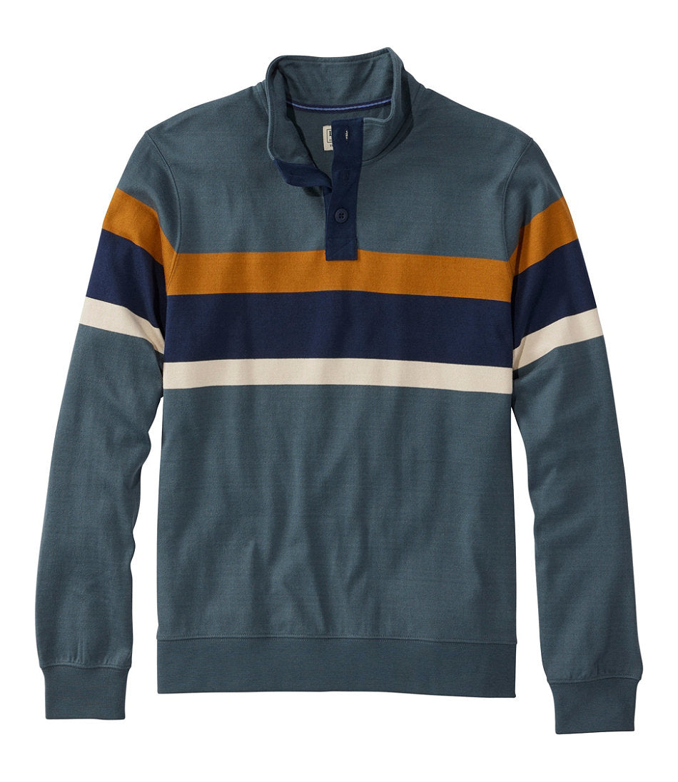 Men's Bean's Vintage Soft Rugby, Mockneck, Chest Stripe | L.L.Bean US