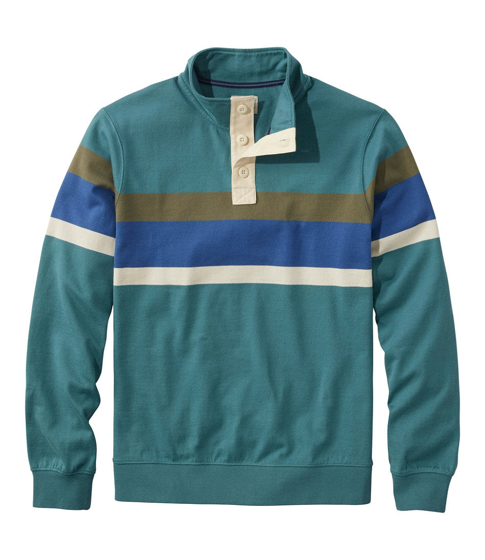 Men's Bean's Vintage Soft Rugby, Mockneck, Chest Stripe | L.L.Bean US