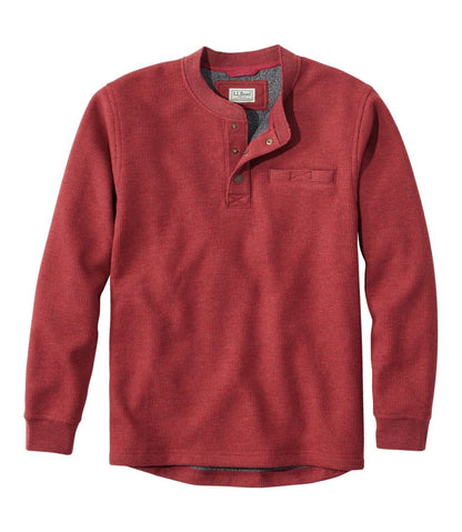 Men's Katahdin Iron Works® Bonded Waffle Fleece Henley | L.L.Bean online