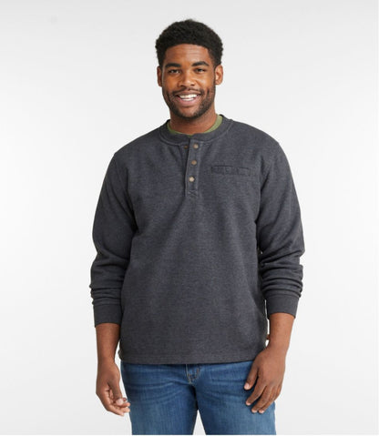 Men's Katahdin Iron Works® Bonded Waffle Fleece Henley | L.L.Bean online
