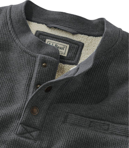 Men's Katahdin Iron Works® Bonded Waffle Fleece Henley | L.L.Bean online