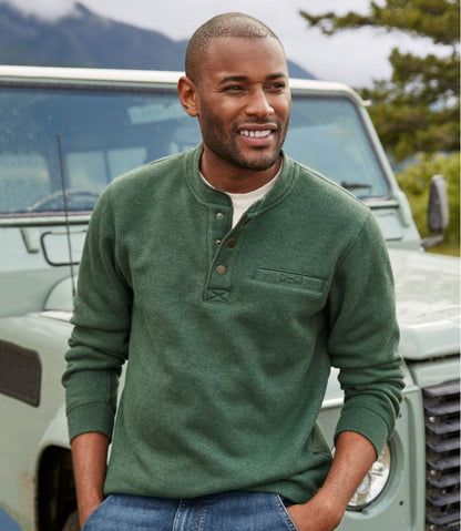 Men's Katahdin Iron Works® Bonded Waffle Fleece Henley | L.L.Bean online