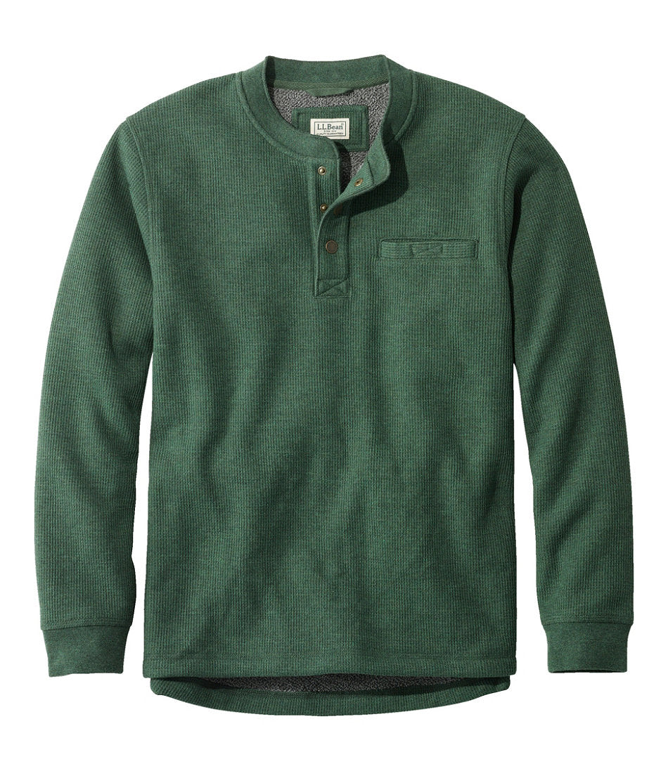 Men's Katahdin Iron Works® Bonded Waffle Fleece Henley | L.L.Bean online