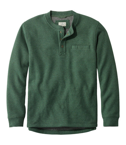 Men's Katahdin Iron Works® Bonded Waffle Fleece Henley | L.L.Bean online