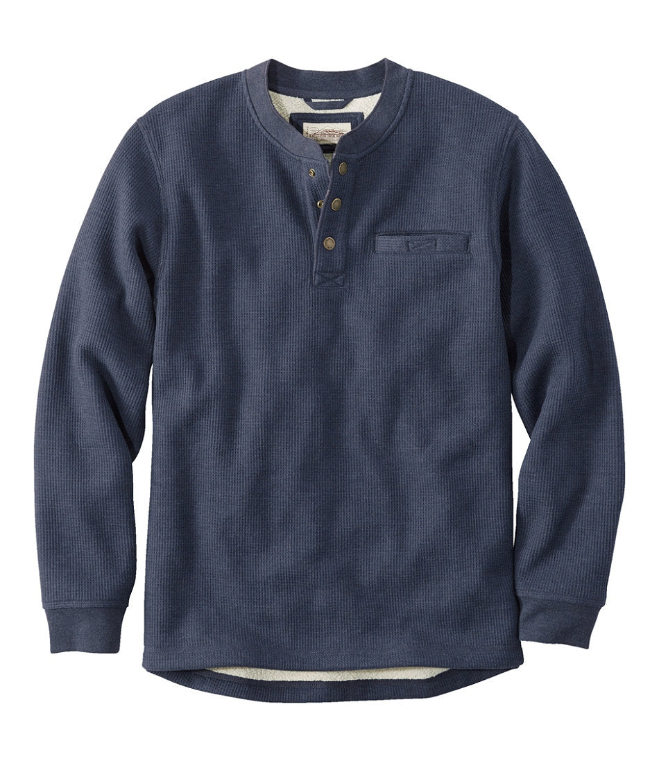 Men's Katahdin Iron Works® Bonded Waffle Fleece Henley | L.L.Bean online
