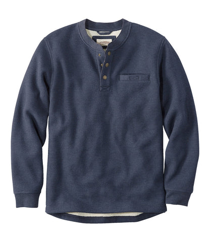 Men's Katahdin Iron Works® Bonded Waffle Fleece Henley | L.L.Bean online