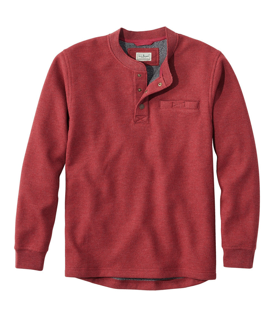 Men's Katahdin Iron Works® Bonded Waffle Fleece Henley | L.L.Bean online