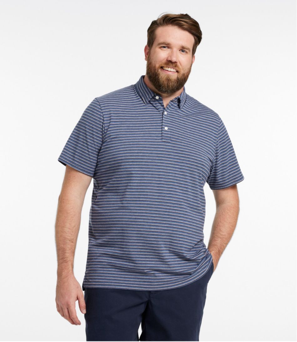 Men's Comfort Stretch Performance® Pima Polo, Short-Sleeve, Stripe | L.L.Bean discount