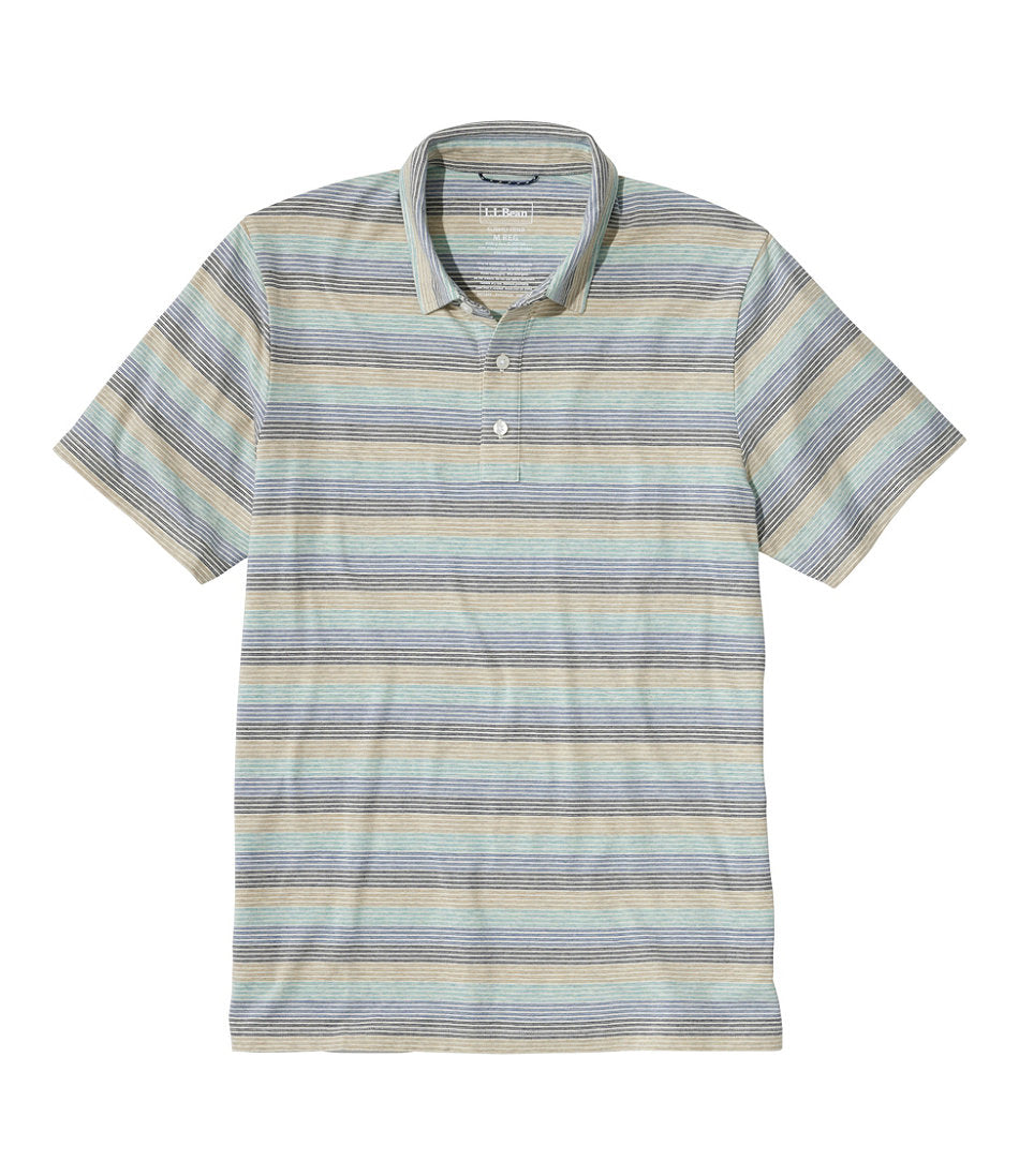 Men's Comfort Stretch Performance® Pima Polo, Short-Sleeve, Stripe | L.L.Bean discount