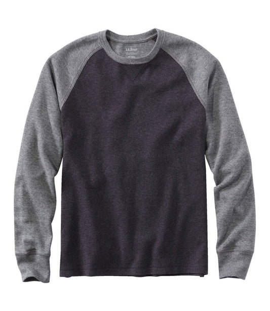 Men's Washed Cotton Double-Knit Crewneck, Slightly Fitted Long-Sleeve Colorblock | L.L.Bean discount