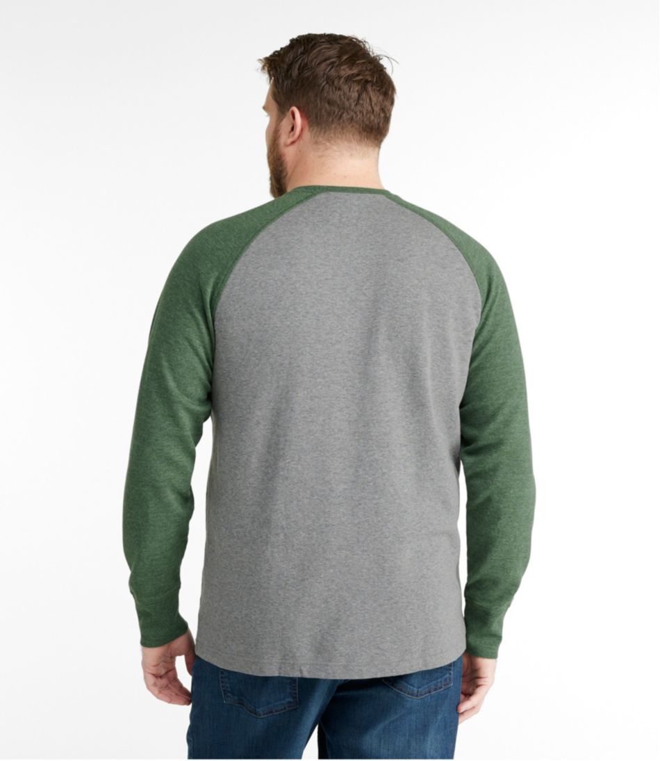 Men's Washed Cotton Double-Knit Crewneck, Slightly Fitted Long-Sleeve Colorblock | L.L.Bean discount
