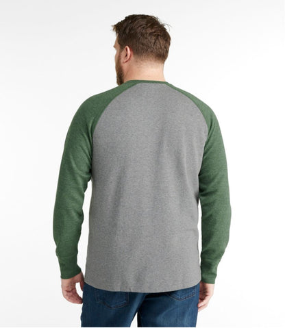 Men's Washed Cotton Double-Knit Crewneck, Slightly Fitted Long-Sleeve Colorblock | L.L.Bean discount