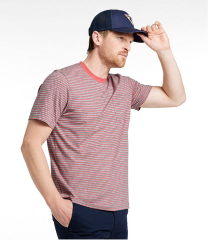 Men's Comfort Stretch Performance® Pima Pocket Tee, Short-Sleeve, Stripe | L.L.Bean US