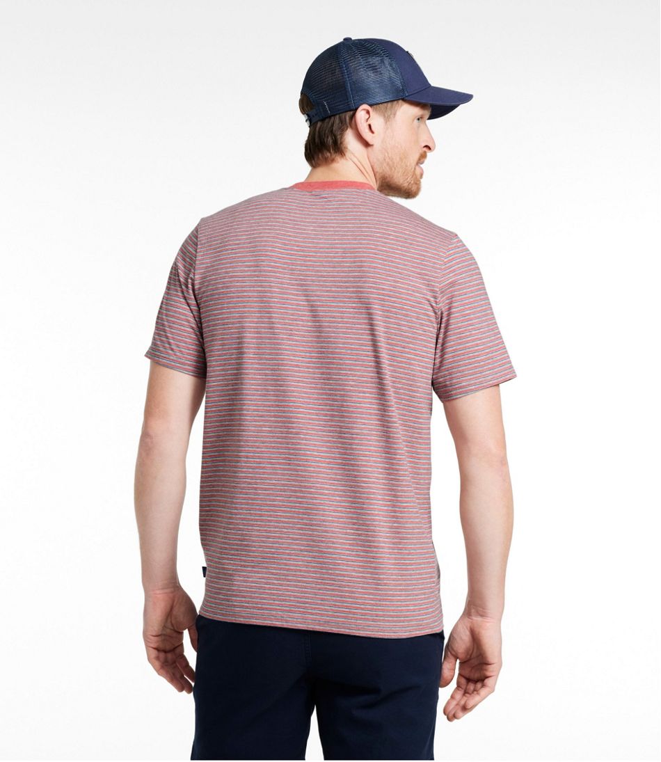 Men's Comfort Stretch Performance® Pima Pocket Tee, Short-Sleeve, Stripe | L.L.Bean US