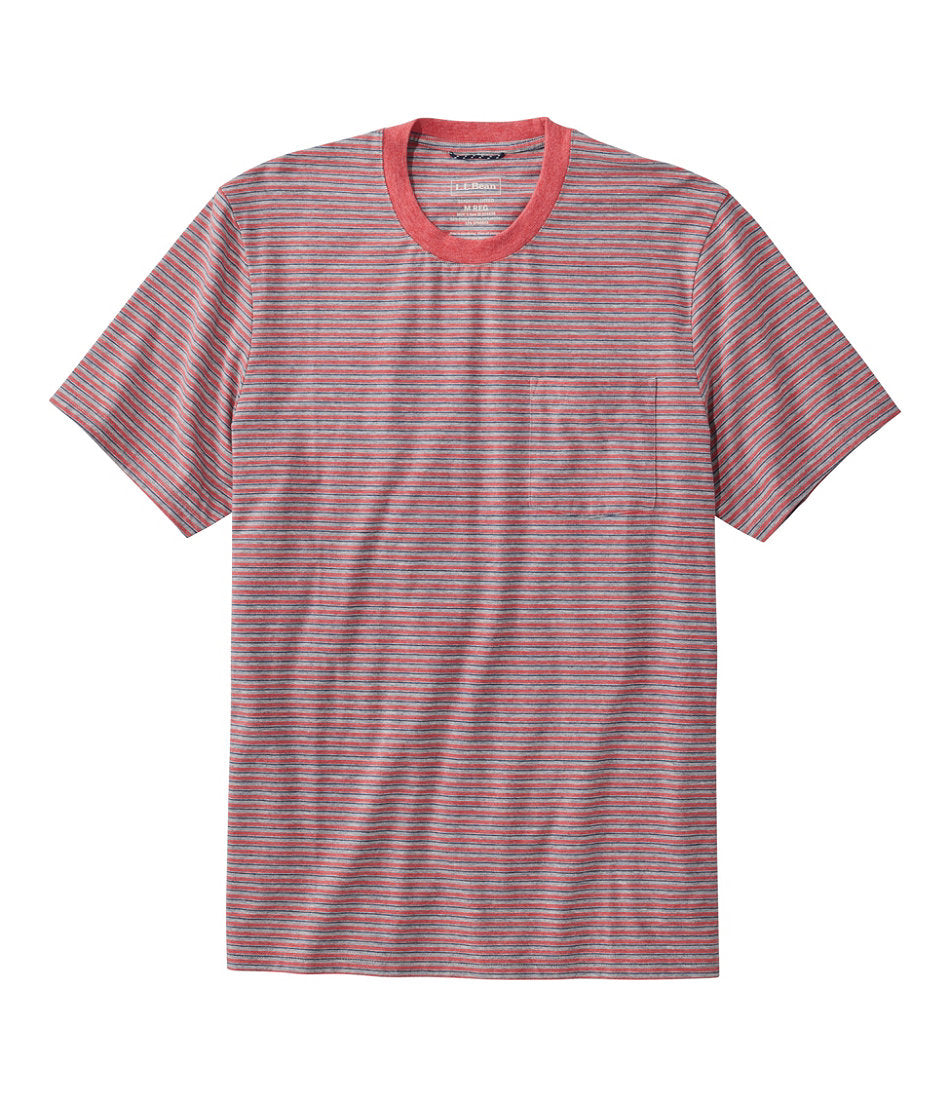 Men's Comfort Stretch Performance® Pima Pocket Tee, Short-Sleeve, Stripe | L.L.Bean US