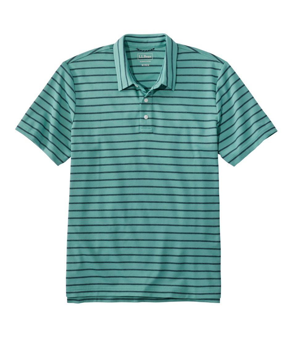 Men's Comfort Stretch Performance® Polo, Short-Sleeve, Slightly Fitted, Stripe | L.L.Bean online