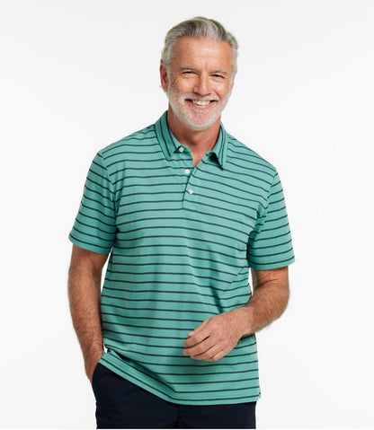 Men's Comfort Stretch Performance® Polo, Short-Sleeve, Slightly Fitted, Stripe | L.L.Bean online