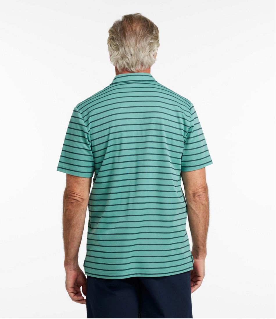 Men's Comfort Stretch Performance® Polo, Short-Sleeve, Slightly Fitted, Stripe | L.L.Bean online