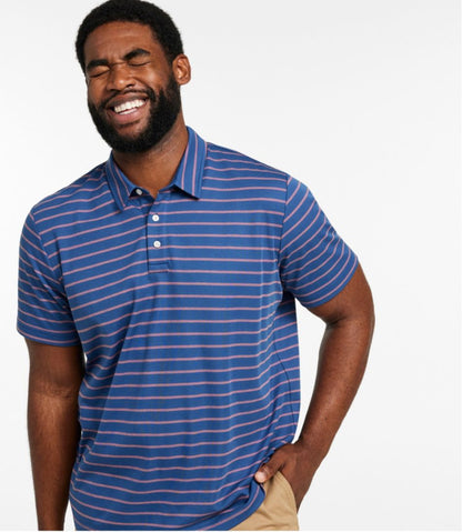 Men's Comfort Stretch Performance® Polo, Short-Sleeve, Slightly Fitted, Stripe | L.L.Bean online