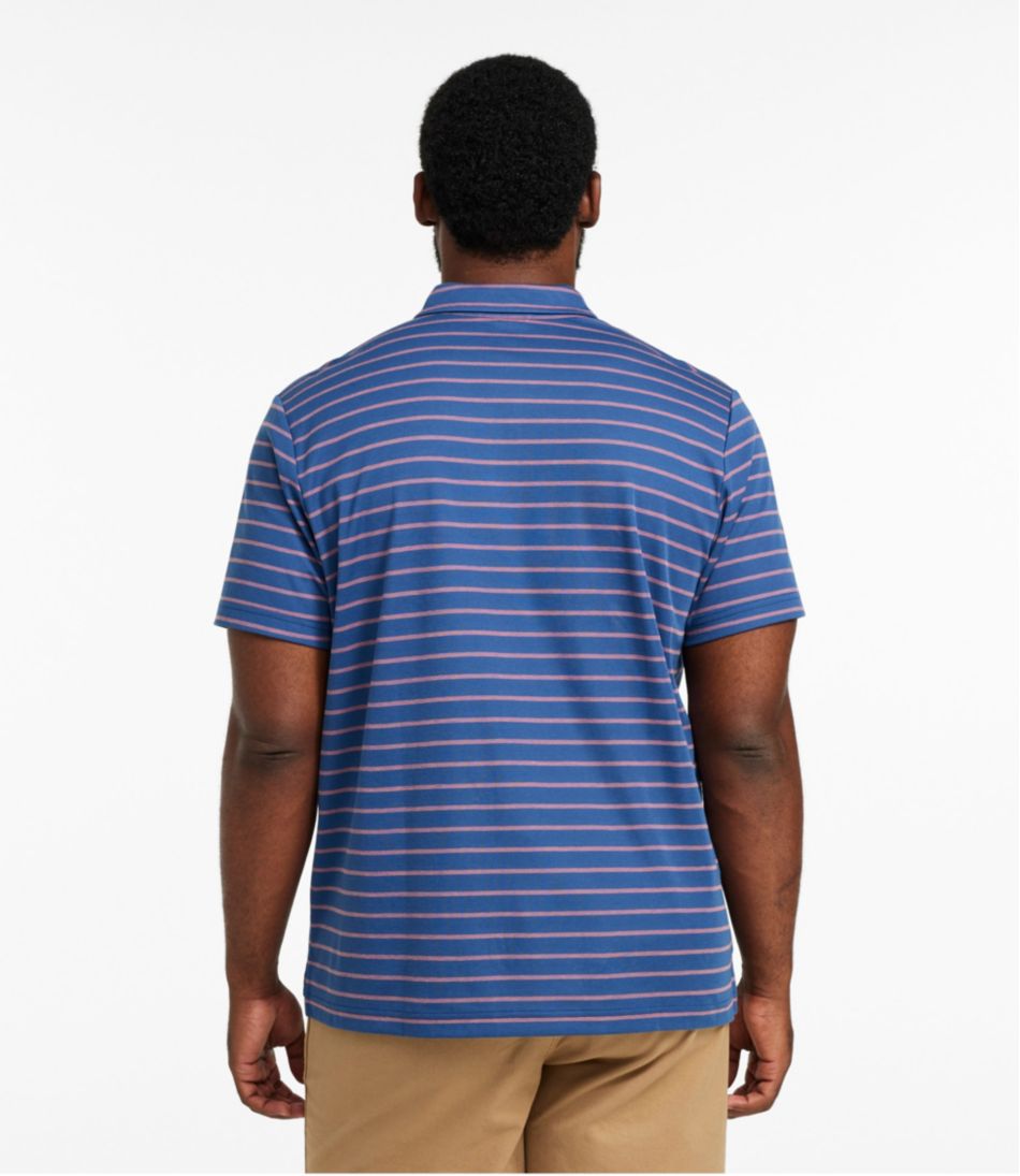 Men's Comfort Stretch Performance® Polo, Short-Sleeve, Slightly Fitted, Stripe | L.L.Bean online