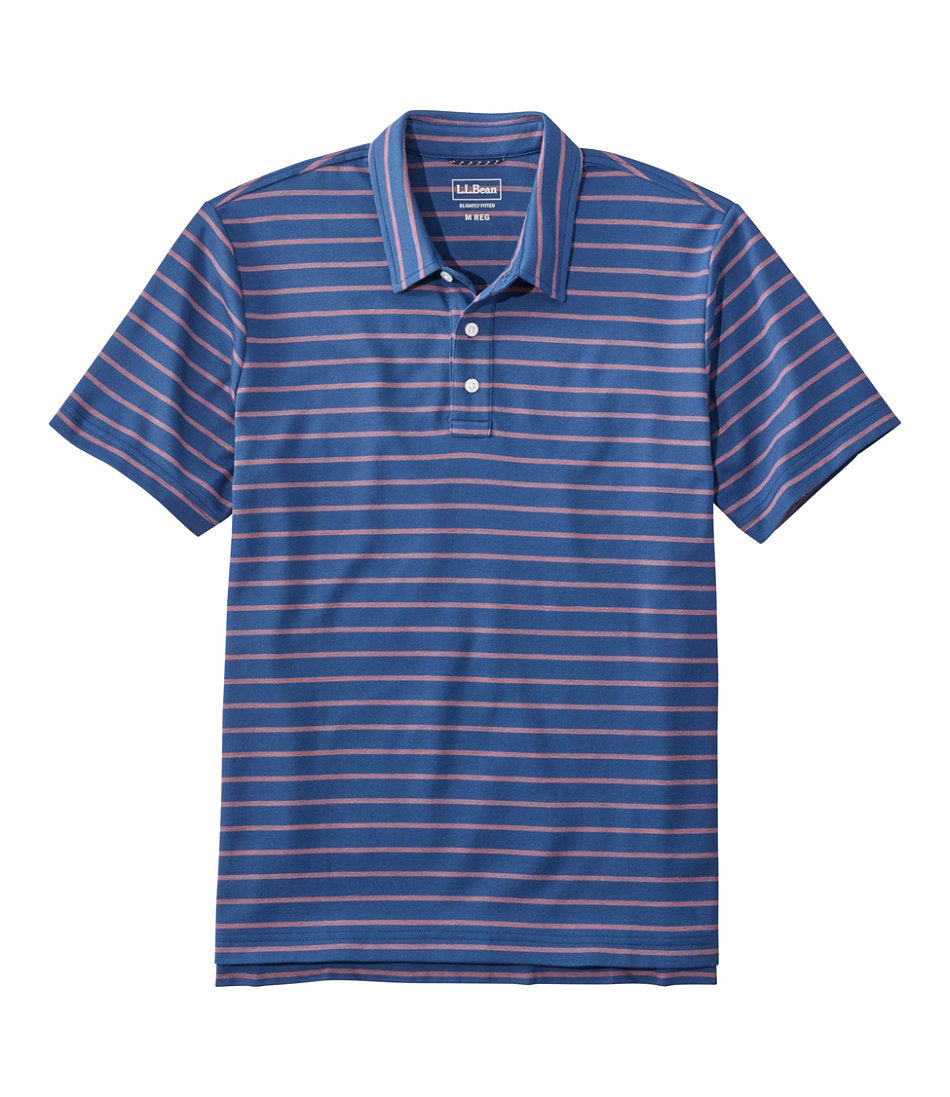 Men's Comfort Stretch Performance® Polo, Short-Sleeve, Slightly Fitted, Stripe | L.L.Bean online