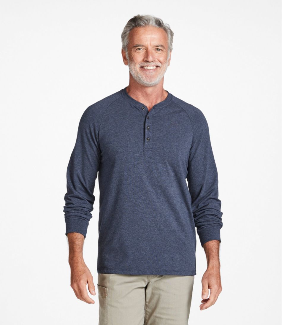Men's Comfort Stretch Pima Tee Shirt, Long-Sleeve Henley | L.L.Bean discount