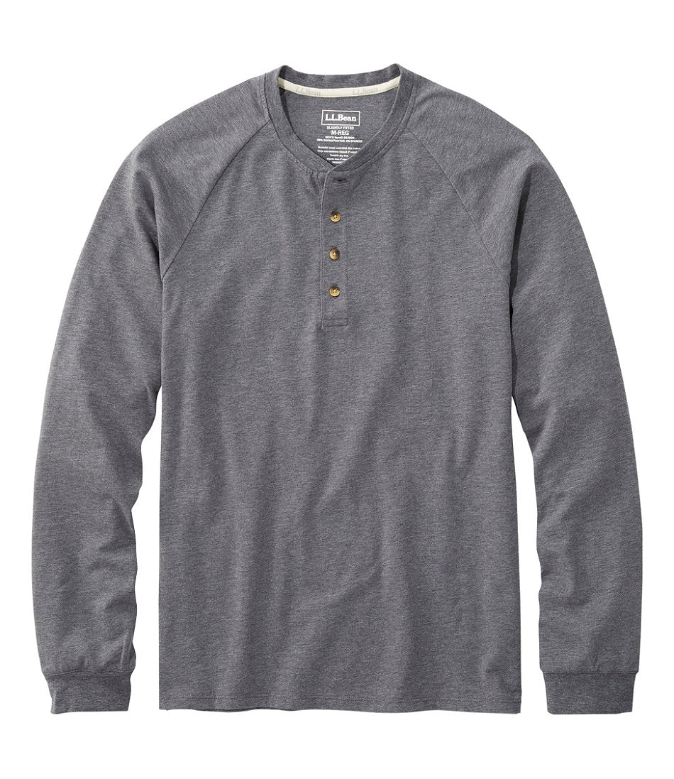 Men's Comfort Stretch Pima Tee Shirt, Long-Sleeve Henley | L.L.Bean discount