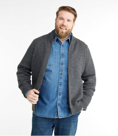 Men's Classic Ragg Wool Sweater, Full-Zip Flannel-Lined | L.L.Bean US