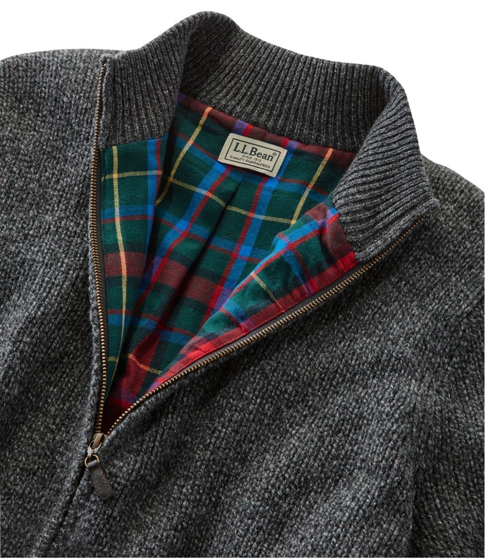 Men's Classic Ragg Wool Sweater, Full-Zip Flannel-Lined | L.L.Bean US