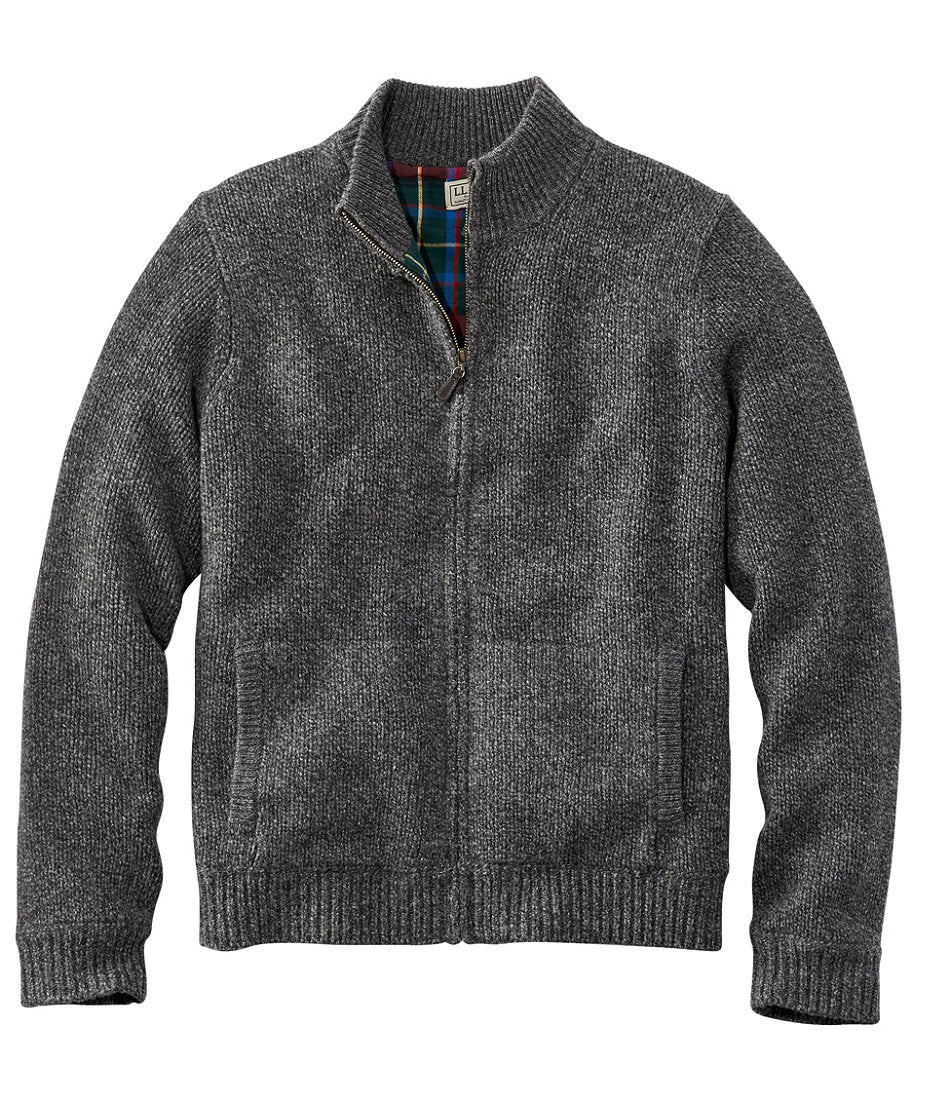 Men's Classic Ragg Wool Sweater, Full-Zip Flannel-Lined | L.L.Bean US