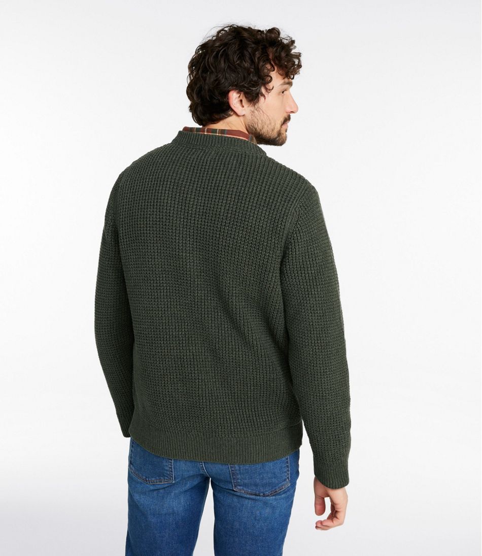 Men's Organic Cotton Waffle Sweater, Henley | L.L.Bean for sale