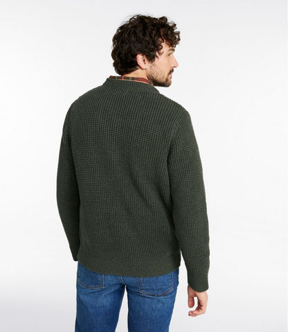 Men's Organic Cotton Waffle Sweater, Henley | L.L.Bean for sale