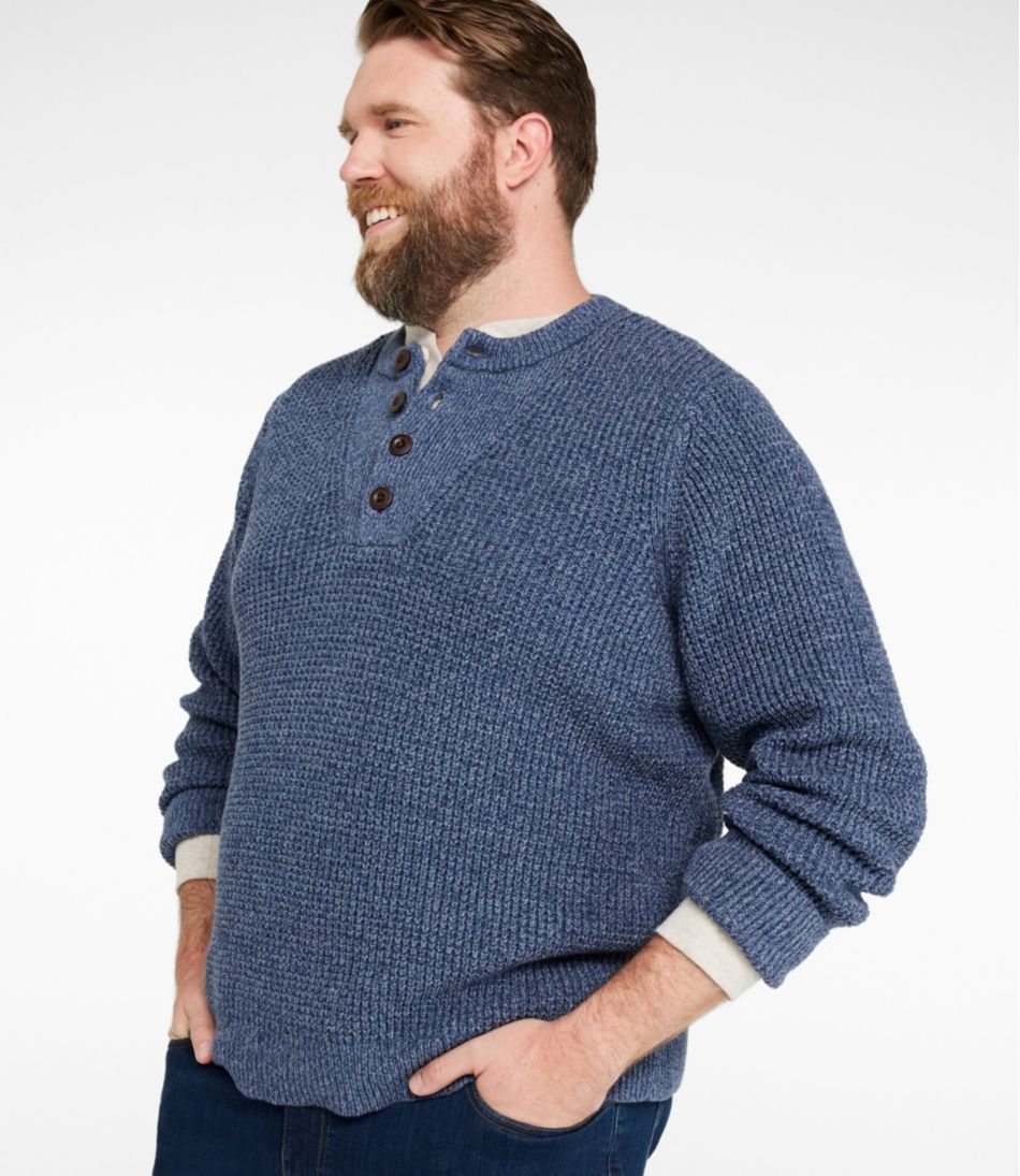 Men's Organic Cotton Waffle Sweater, Henley | L.L.Bean for sale