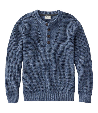 Men's Organic Cotton Waffle Sweater, Henley | L.L.Bean for sale