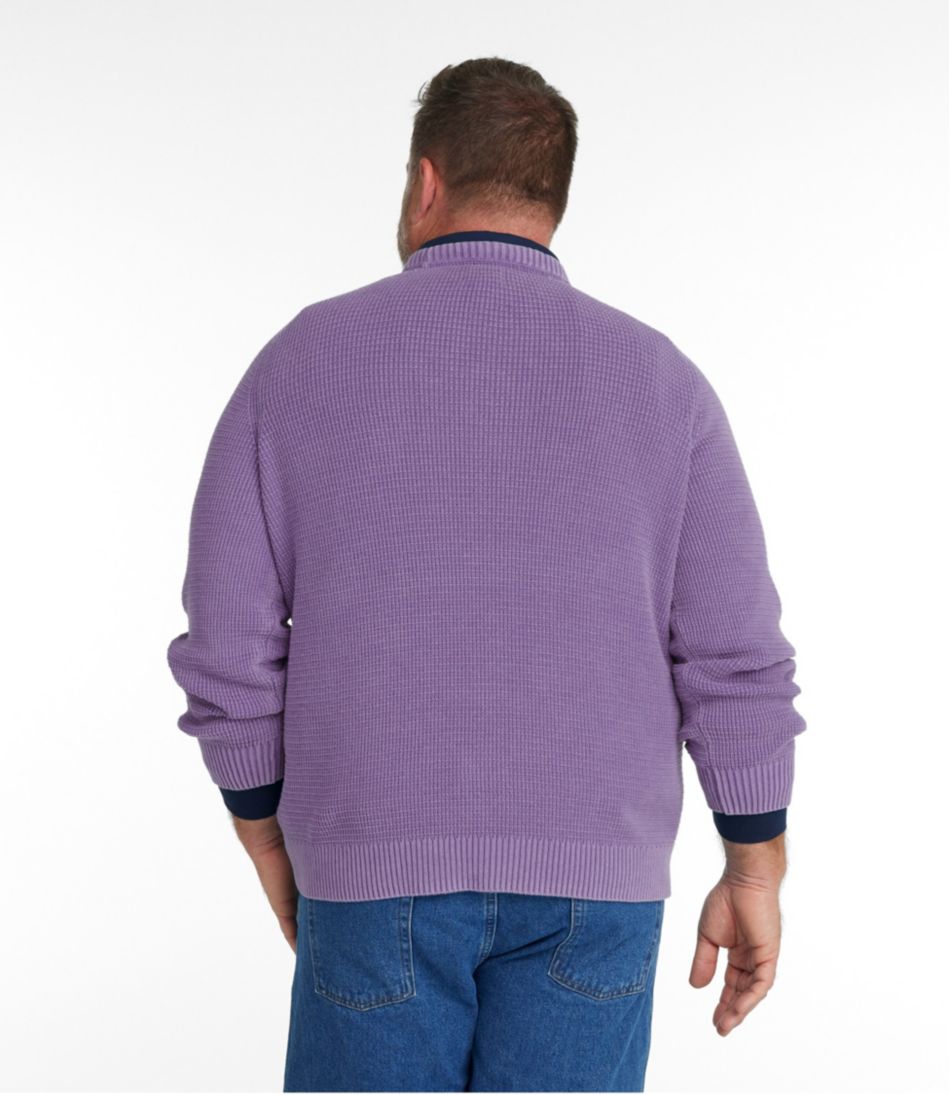 Men's Sunwashed Textured Cotton Sweater, Crewneck | L.L.Bean US