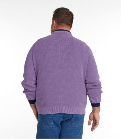 Men's Sunwashed Textured Cotton Sweater, Crewneck | L.L.Bean US